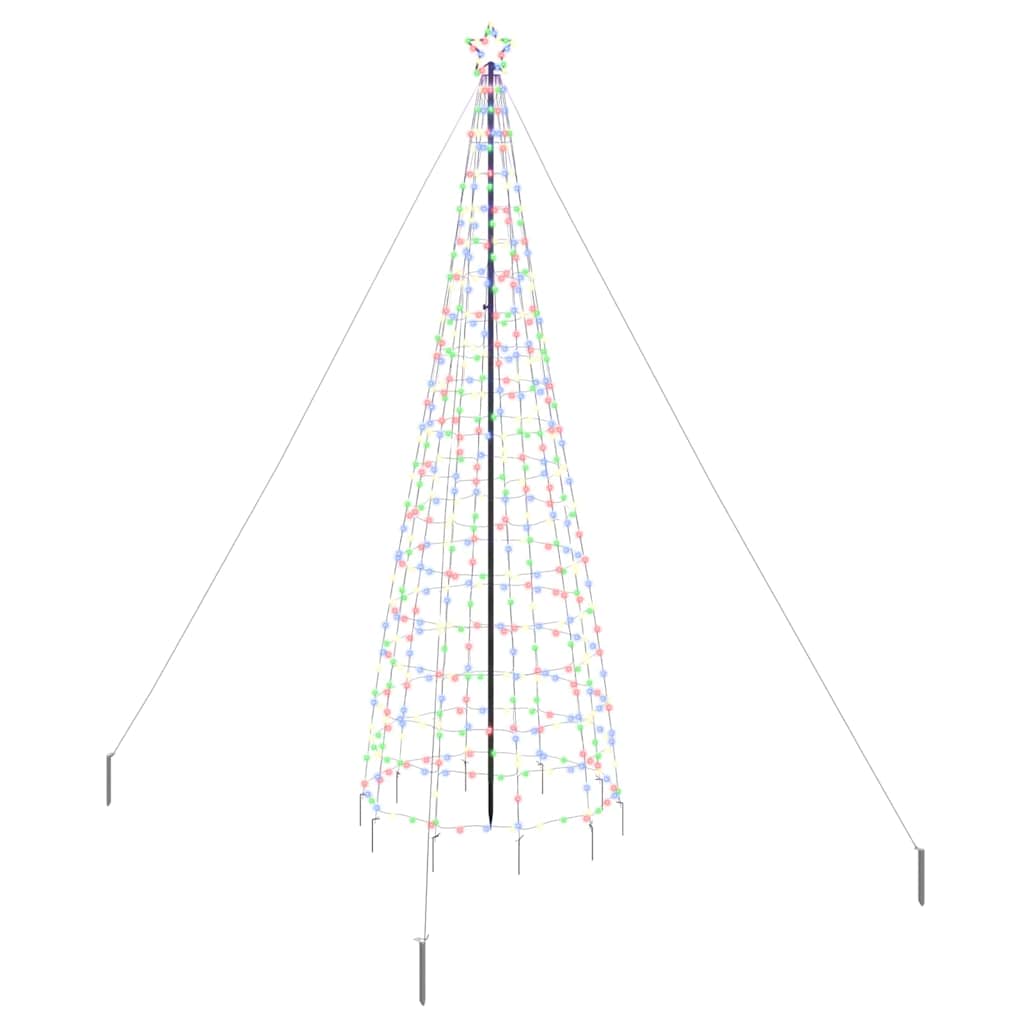LED Weihnachtsbaum mit Erdspießen Mehrfarbig 400 cm Eisen