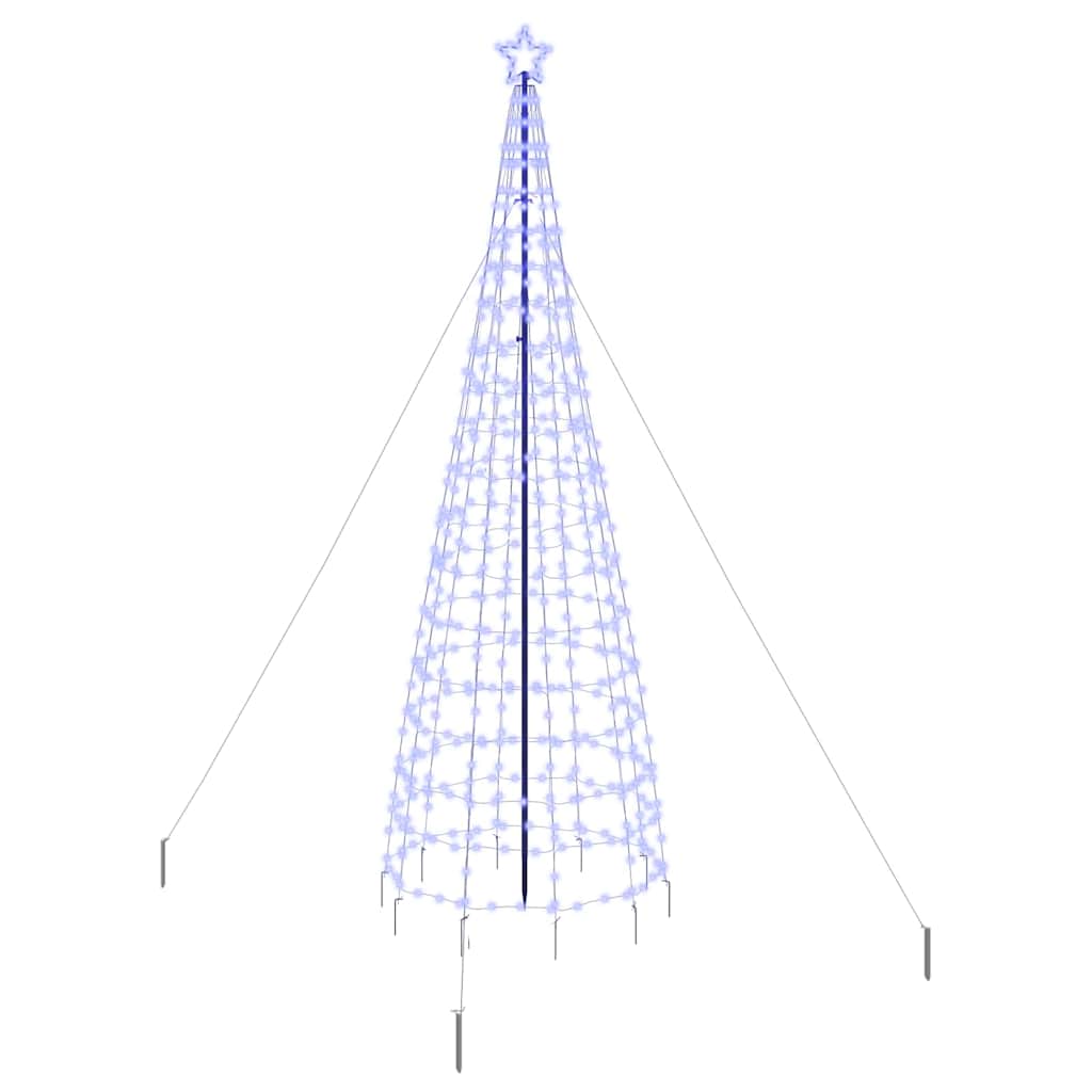 LED Weihnachtsbaum mit Erdspießen Blau 400 cm Eisen