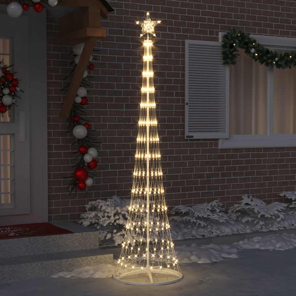 LED-Weihnachtsbaum mit 290 LEDs Warmes Weiß 250 cm Metall