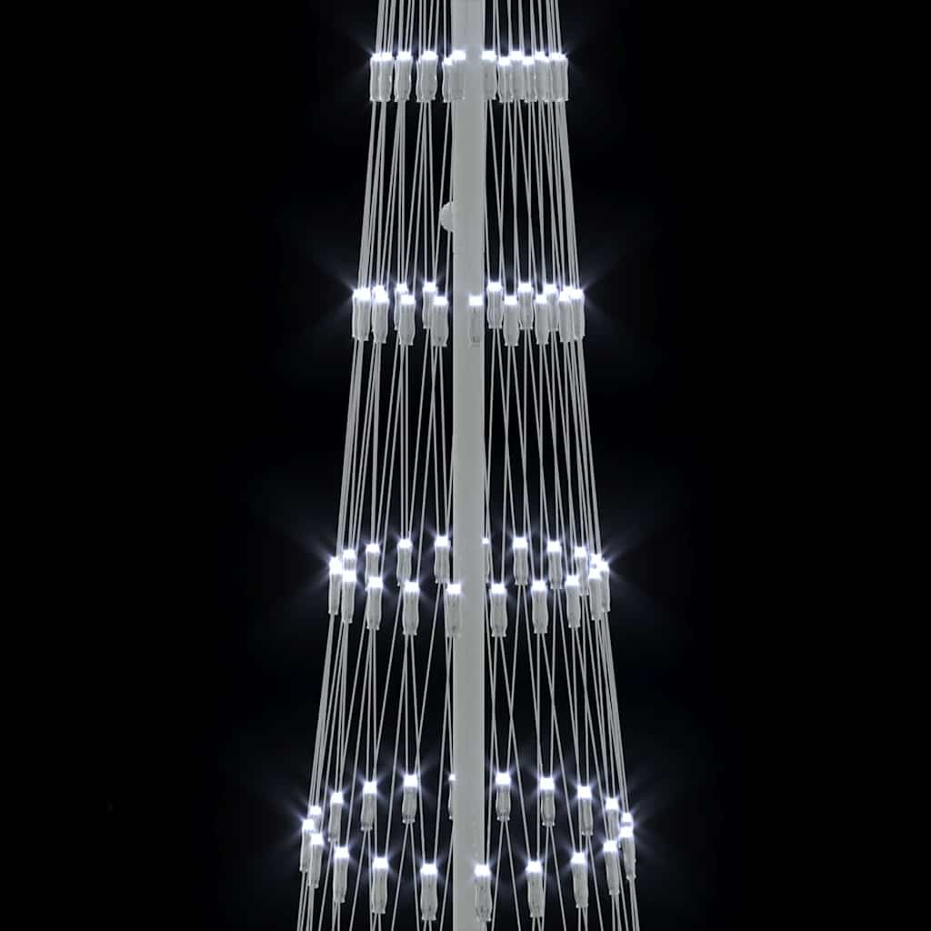 LED-Weihnachtsbaum mit 290 LEDs Kaltweiß 250 cm Metall