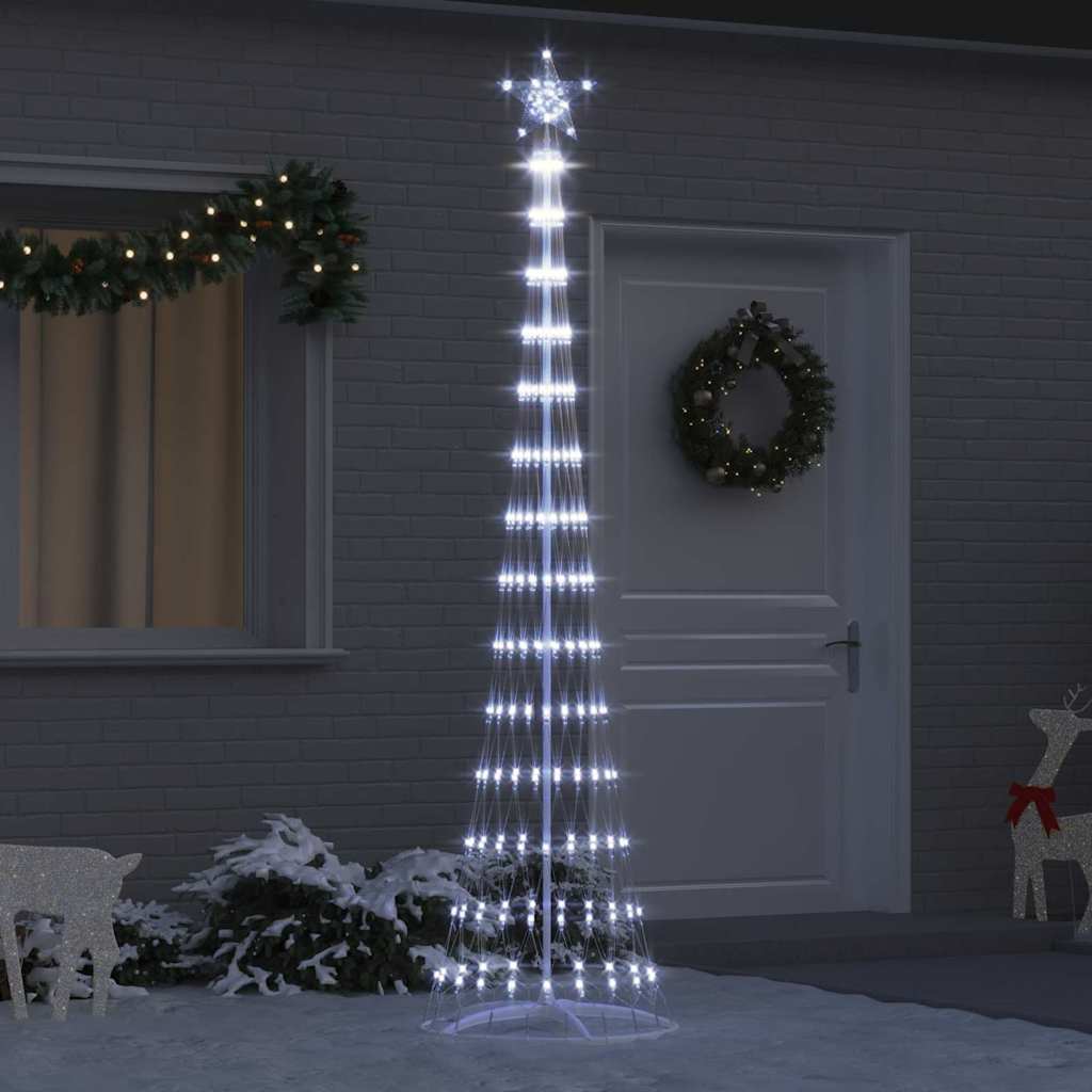 LED-Weihnachtsbaum mit 290 LEDs Kaltweiß 250 cm Metall