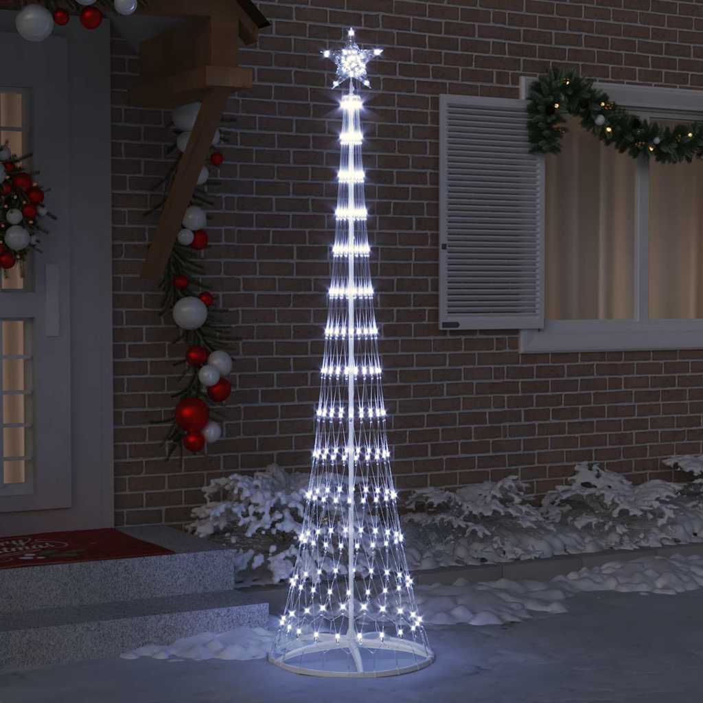 LED-Weihnachtsbaum mit 290 LEDs Kaltweiß 250 cm Metall