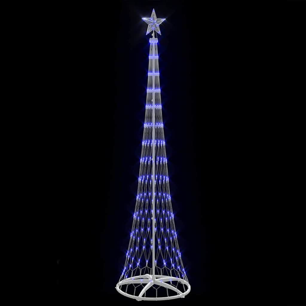 LED-Weihnachtsbaum mit 290 LEDs mit Ständer Blau 250 cm Metall
