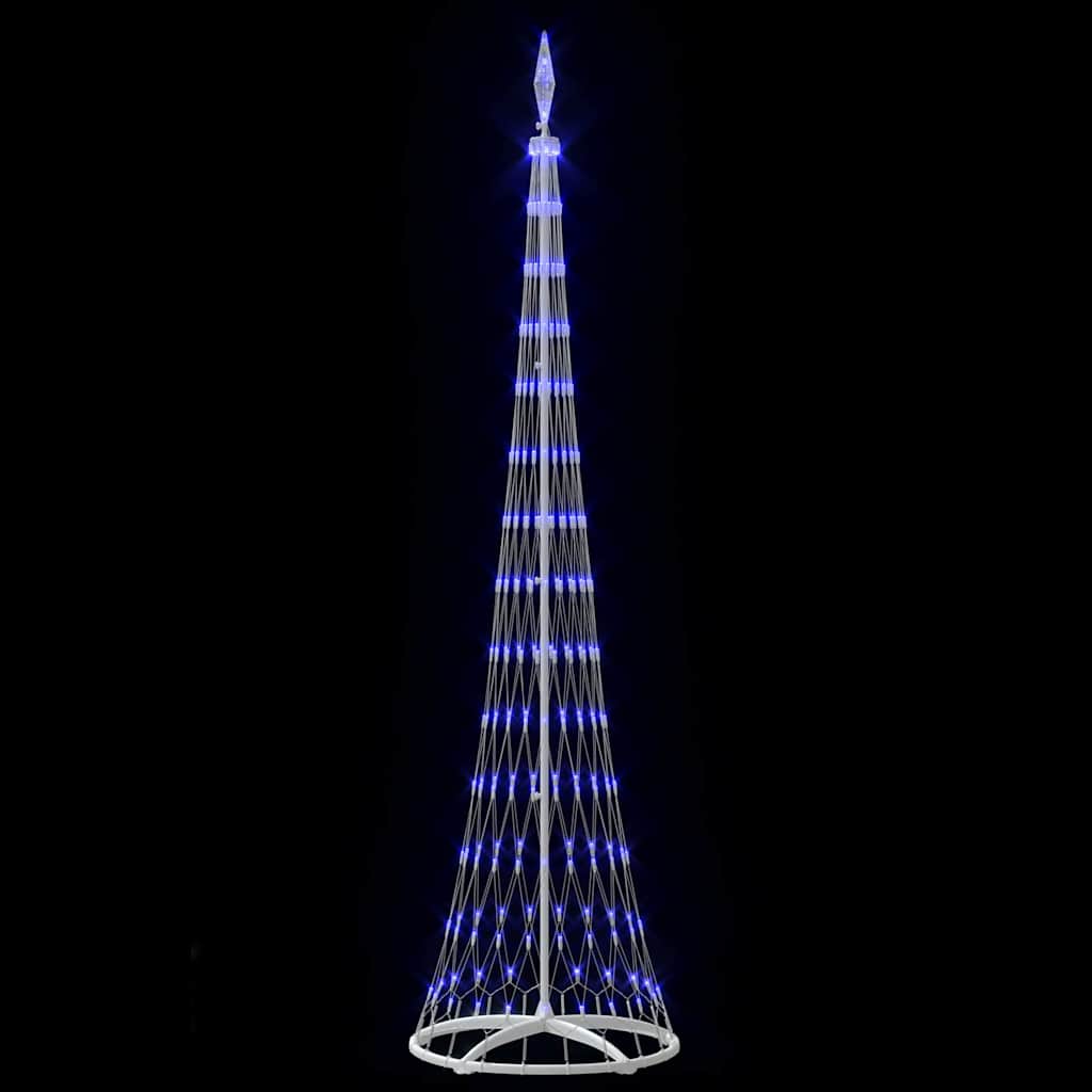 LED-Weihnachtsbaum mit 290 LEDs mit Ständer Blau 250 cm Metall