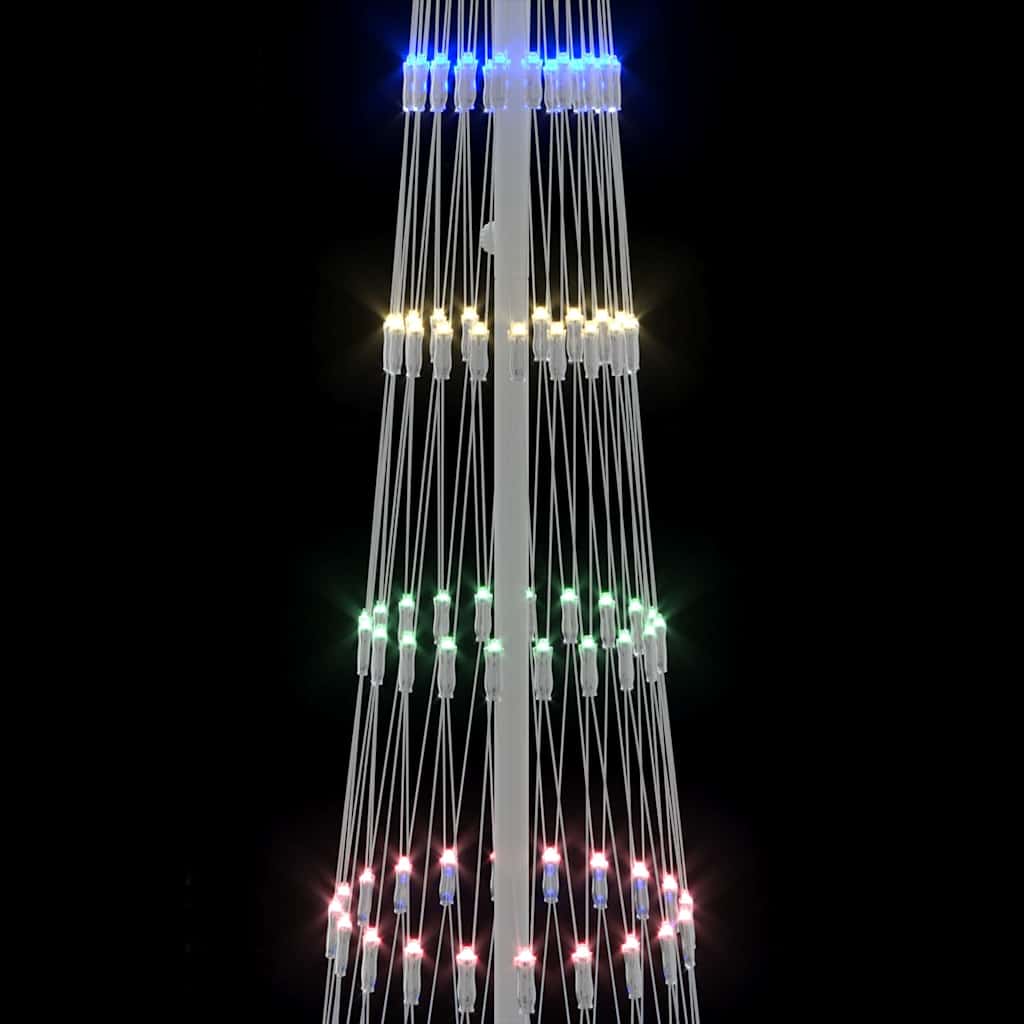 LED-Weihnachtsbaum mit 290 LEDs Mehrfarbig 250 cm Metall