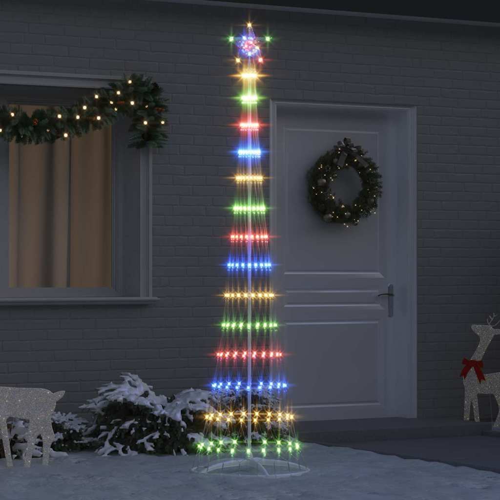 LED-Weihnachtsbaum mit 290 LEDs Mehrfarbig 250 cm Metall
