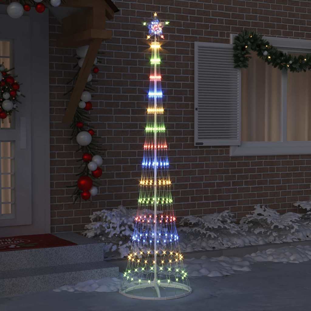 LED-Weihnachtsbaum mit 290 LEDs Mehrfarbig 250 cm Metall