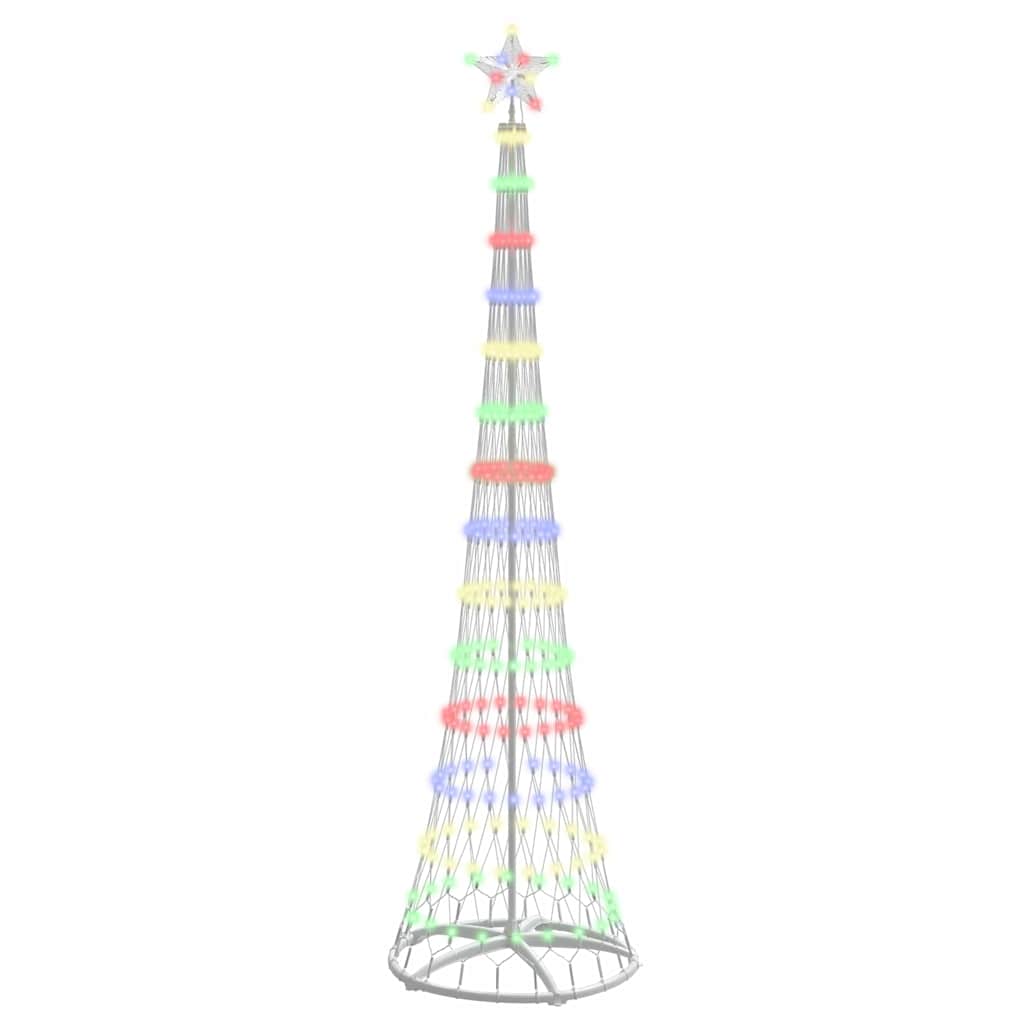 LED-Weihnachtsbaum mit 290 LEDs Mehrfarbig 250 cm Metall
