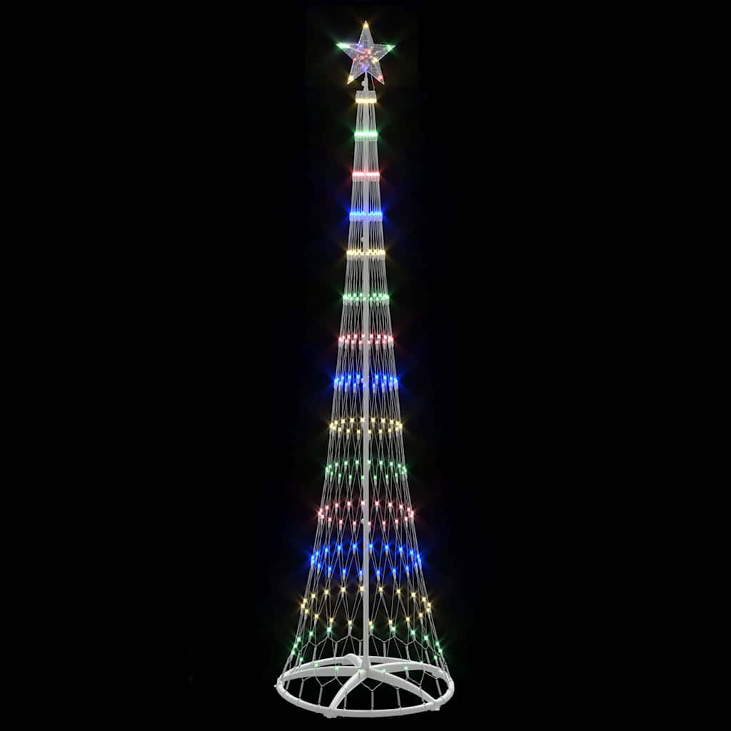 LED-Weihnachtsbaum mit 290 LEDs Mehrfarbig 250 cm Metall