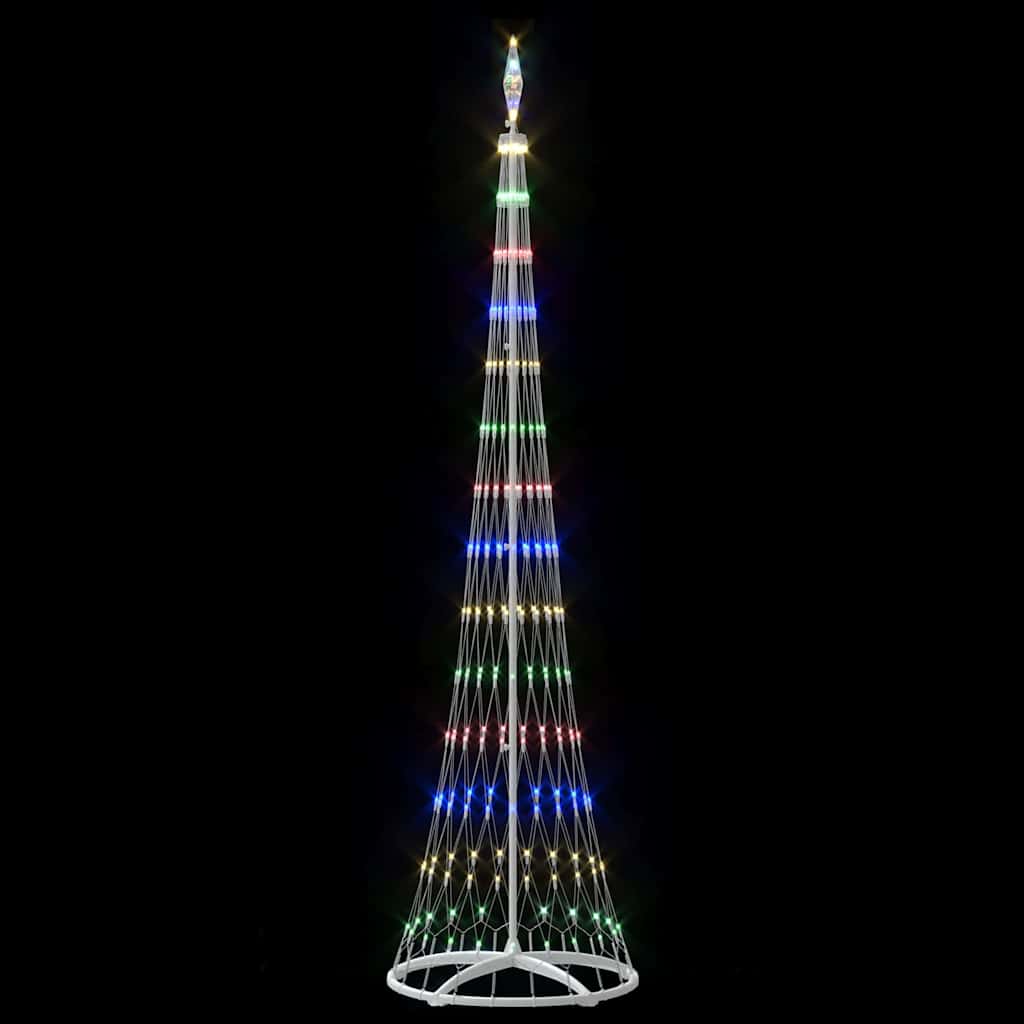 LED-Weihnachtsbaum mit 290 LEDs Mehrfarbig 250 cm Metall