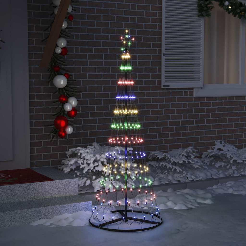 LED-Weihnachtsbaum mit 230 LEDs Mehrfarbig 184,5 cm Metall