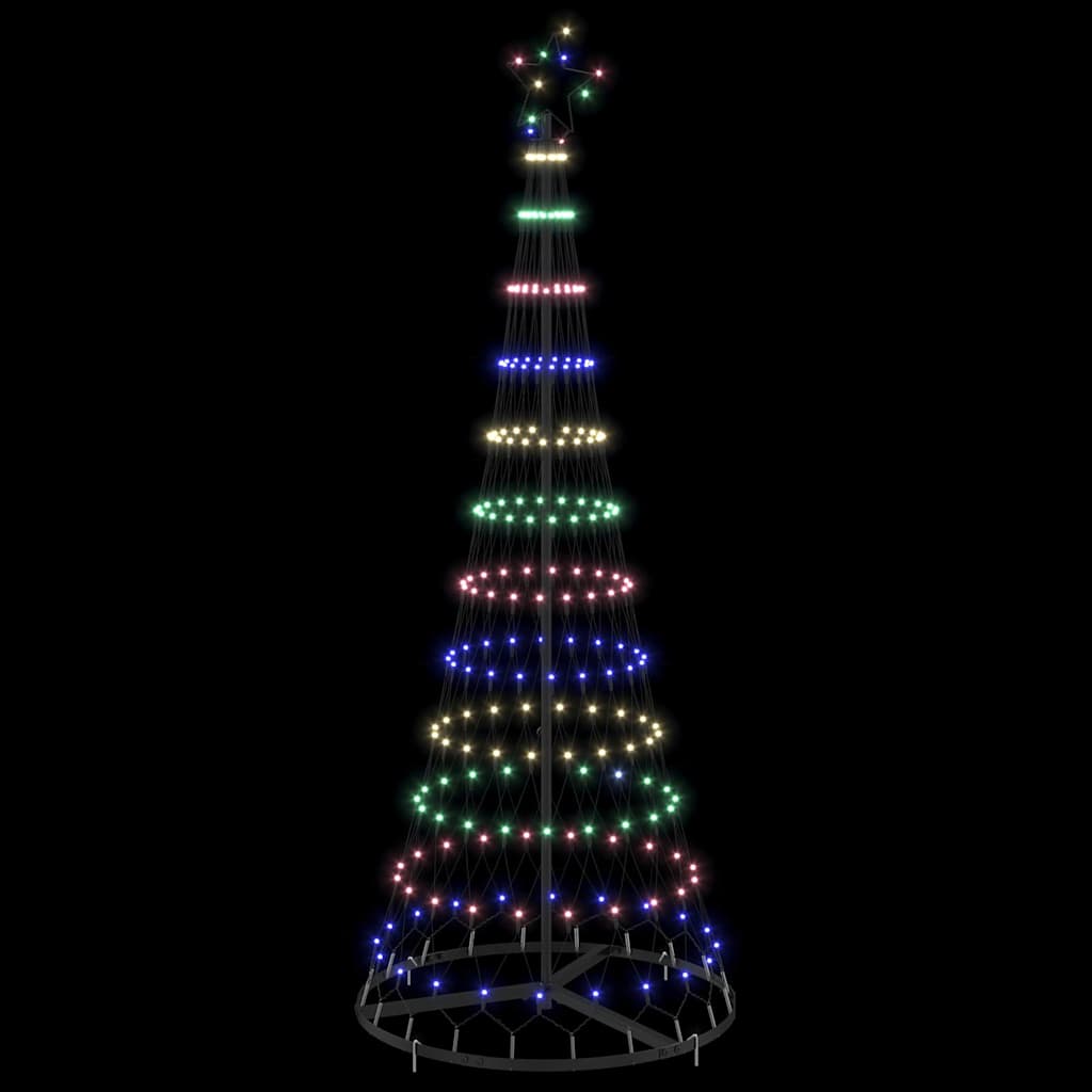LED-Weihnachtsbaum mit 230 LEDs Mehrfarbig 184,5 cm Metall