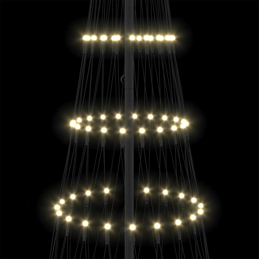 LED-Weihnachtsbaum mit 295 LEDs Warmes Weiß 250 cm Metall
