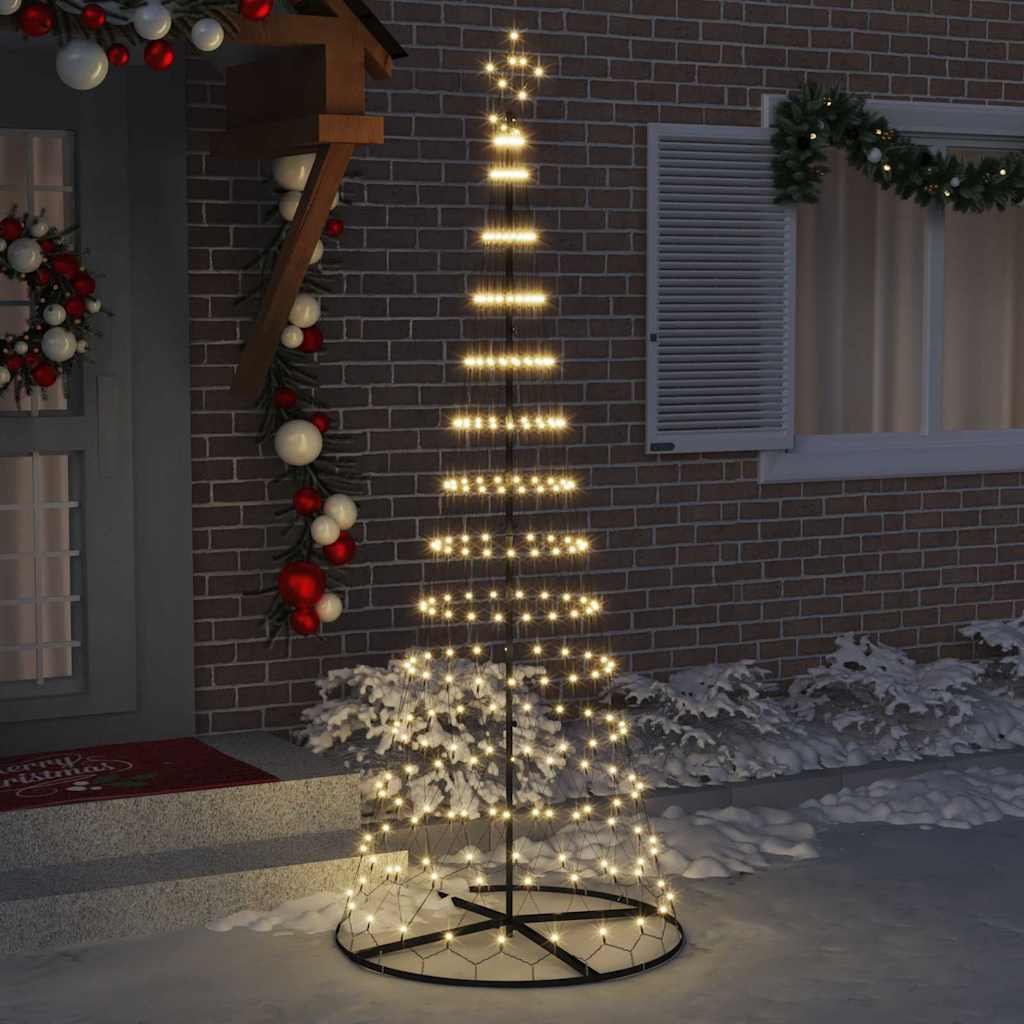 LED-Weihnachtsbaum mit 295 LEDs Warmes Weiß 250 cm Metall