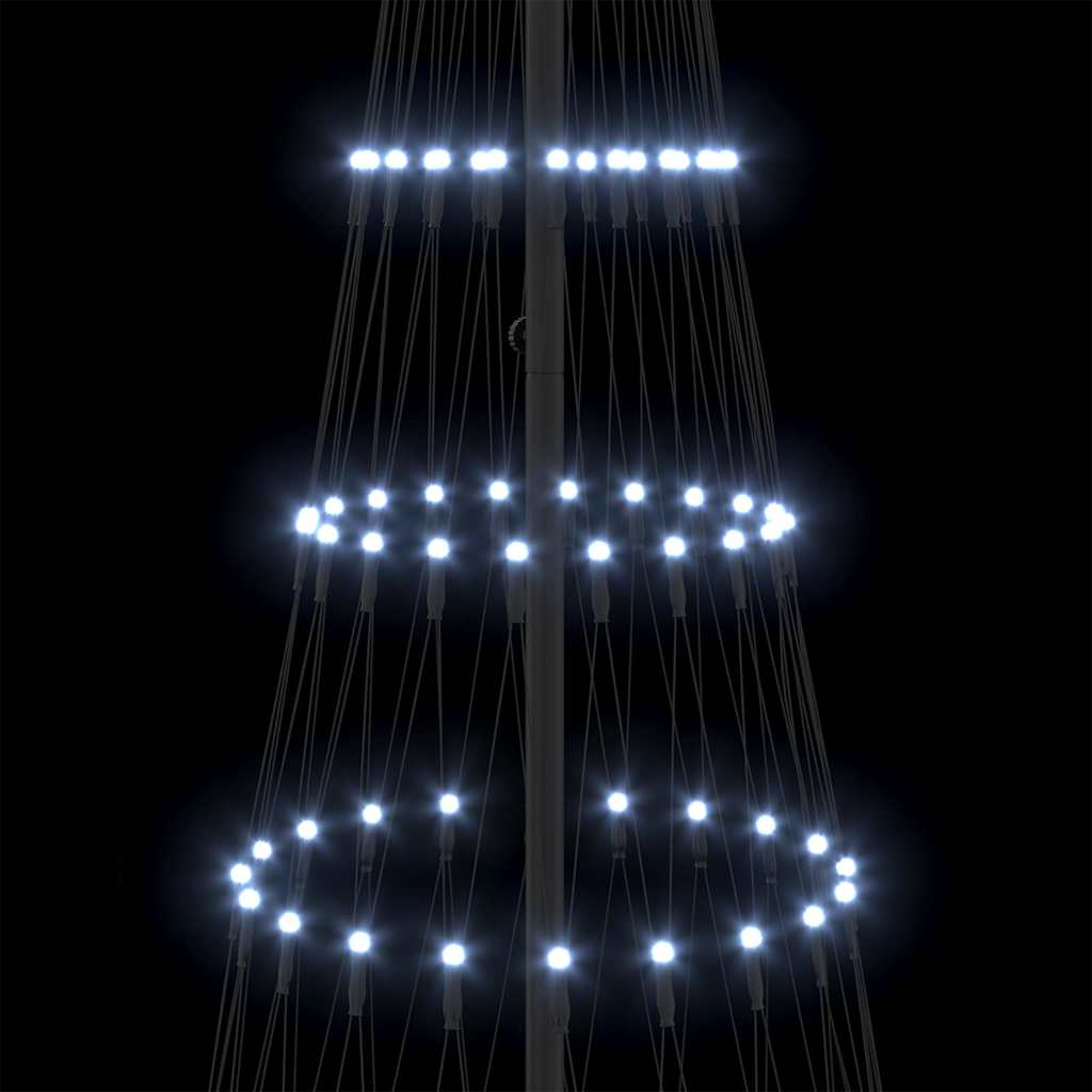 LED-Weihnachtsbaum mit 295 LEDs Kaltweiß 250 cm Metall