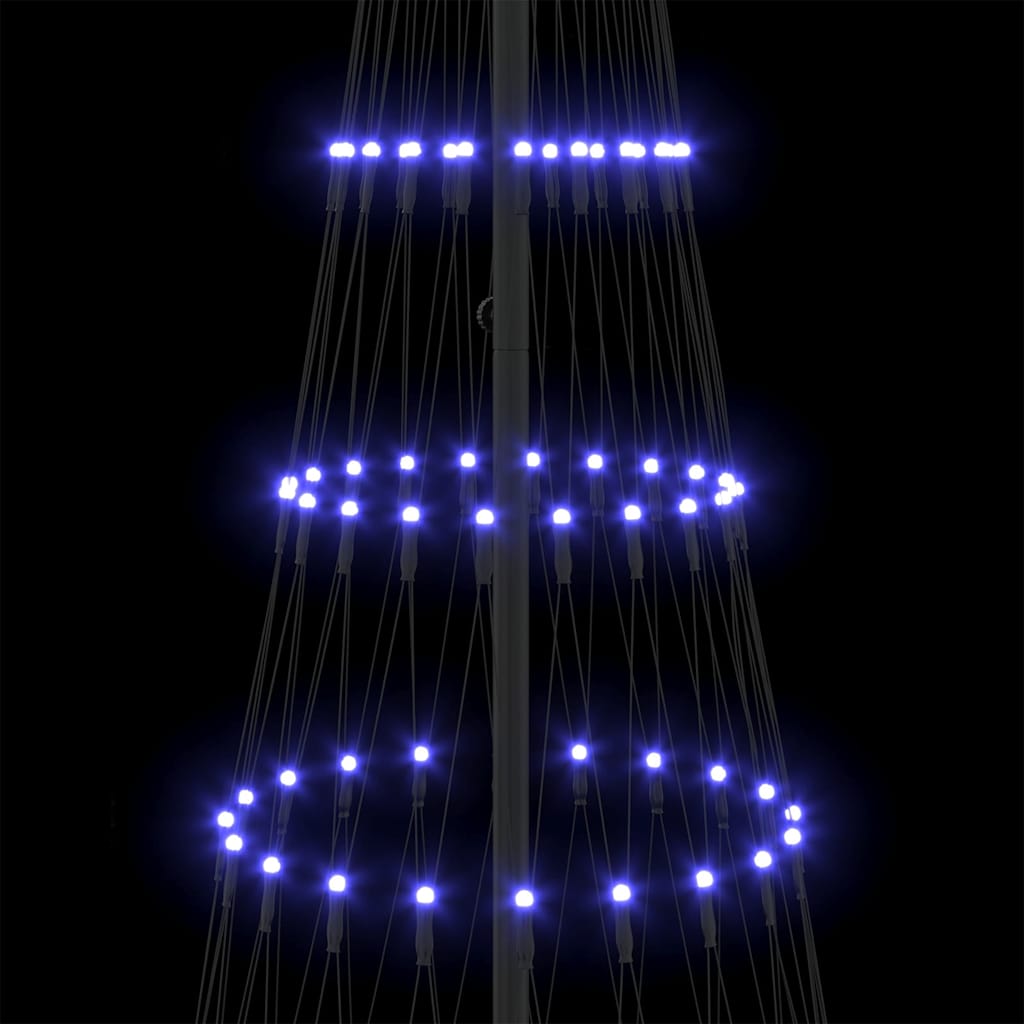 LED-Weihnachtsbaum mit 295 LEDs mit Ständer Blau 250 cm Metall