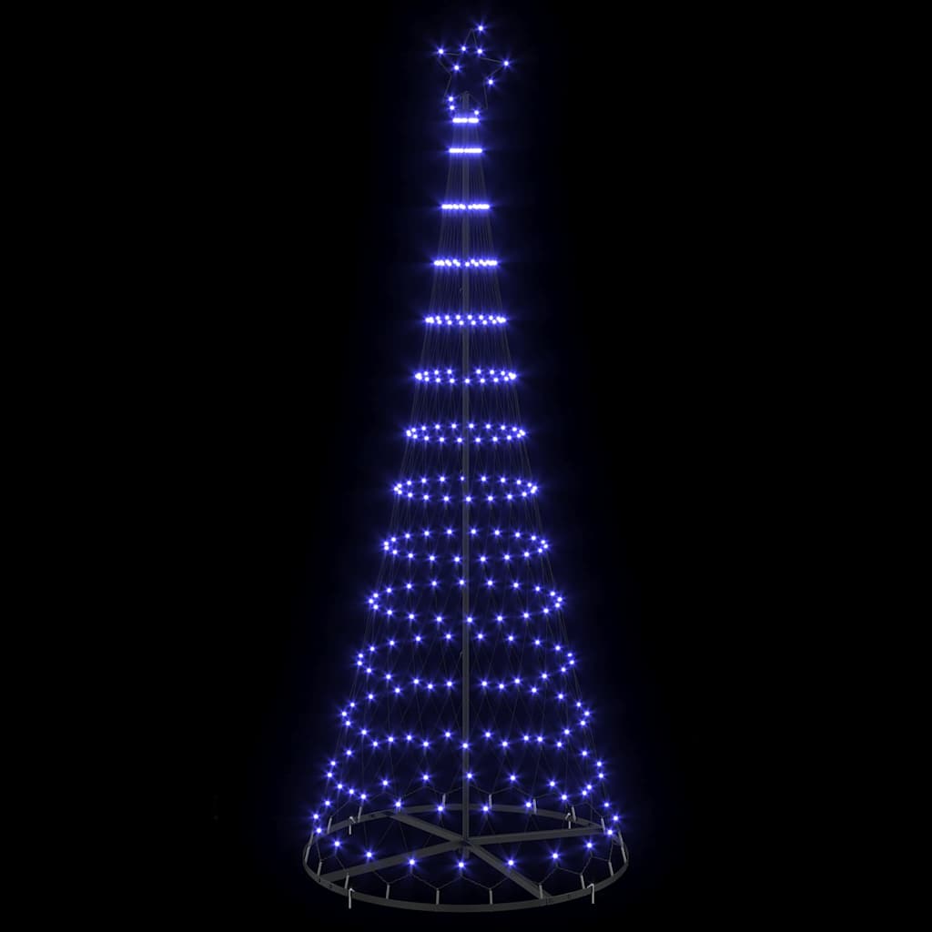 LED-Weihnachtsbaum mit 295 LEDs mit Ständer Blau 250 cm Metall