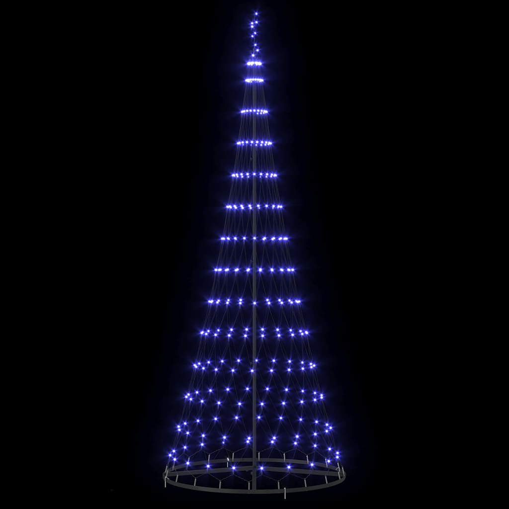 LED-Weihnachtsbaum mit 295 LEDs mit Ständer Blau 250 cm Metall