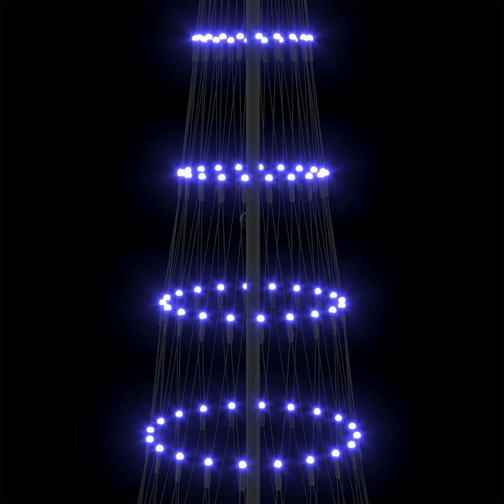 LED-Weihnachtsbaum mit 355 LEDs Blau 302,5 cm Metall