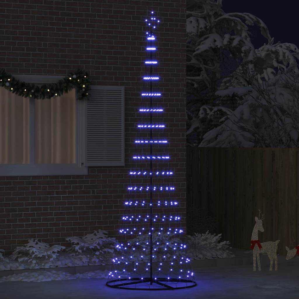 LED-Weihnachtsbaum mit 355 LEDs Blau 302,5 cm Metall