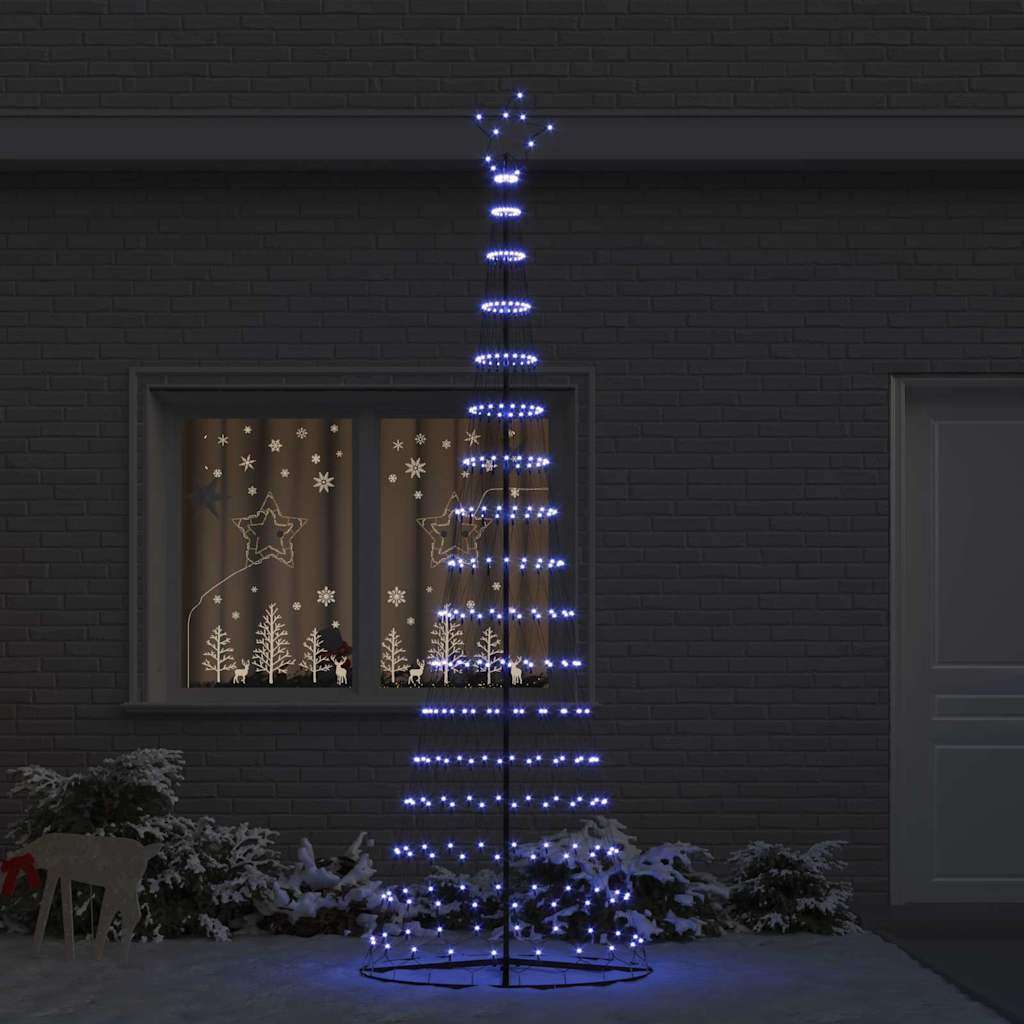 LED-Weihnachtsbaum mit 355 LEDs Blau 302,5 cm Metall