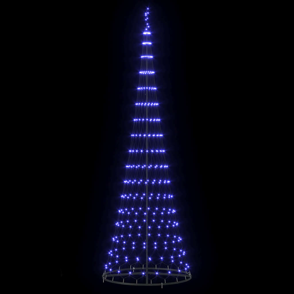 LED-Weihnachtsbaum mit 355 LEDs Blau 302,5 cm Metall