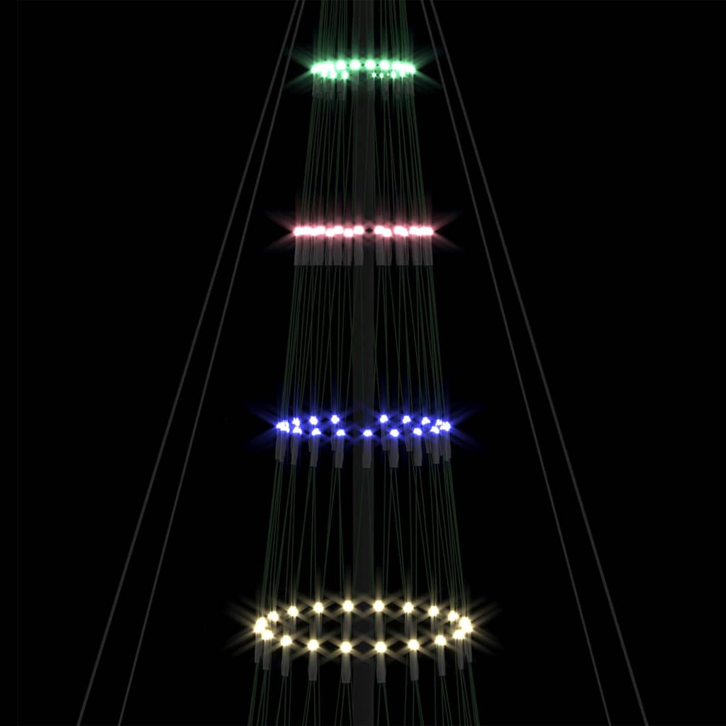 LED-Weihnachtsbaum mit 455 LEDs Mehrfarbig 399 cm Metall