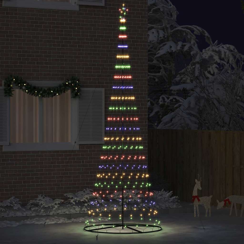 LED-Weihnachtsbaum mit 455 LEDs Mehrfarbig 399 cm Metall