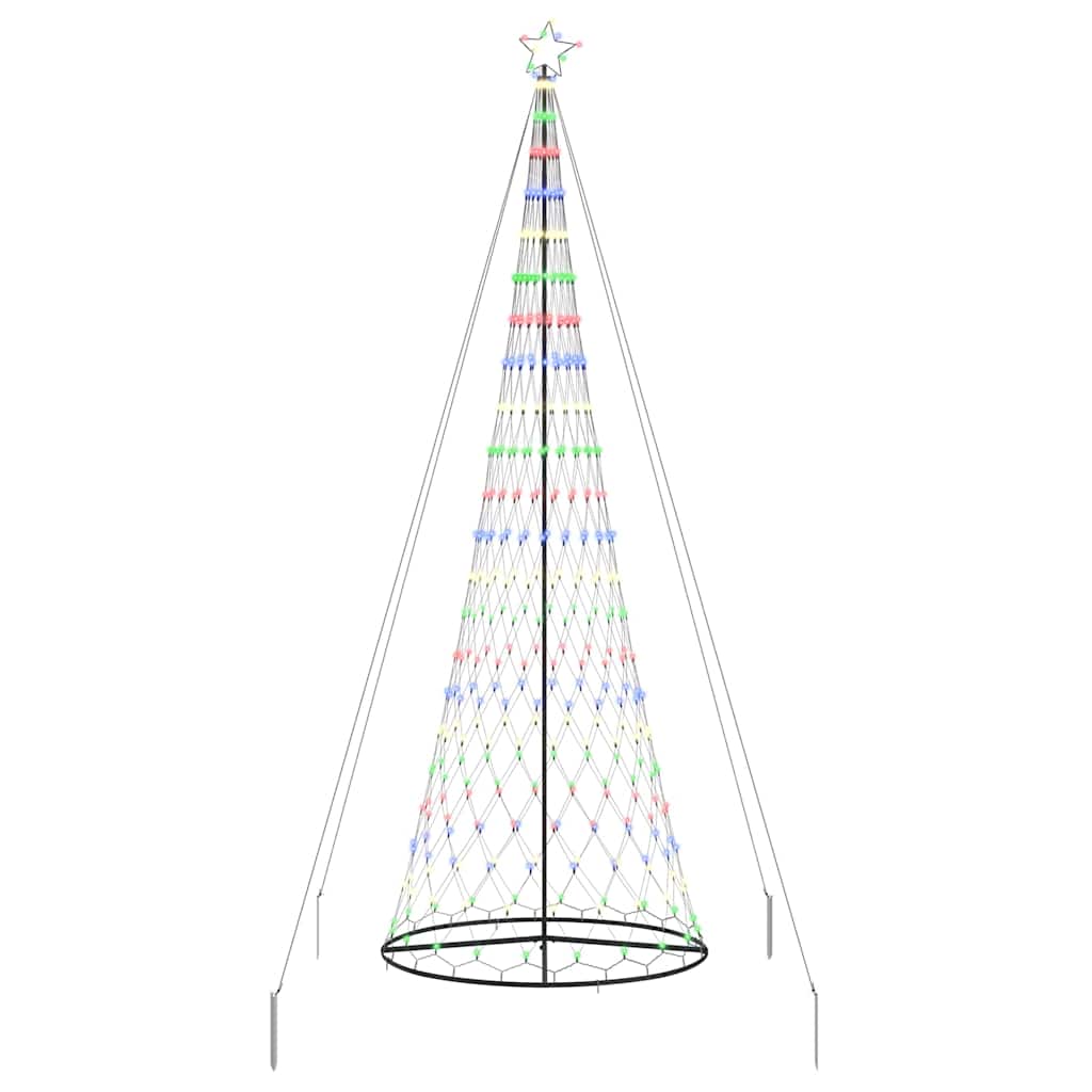 LED-Weihnachtsbaum mit 455 LEDs Mehrfarbig 399 cm Metall