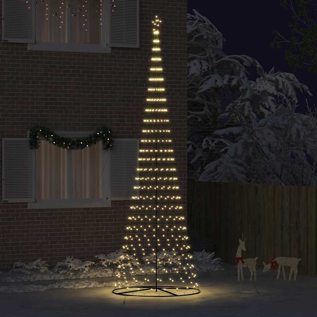 LED-Weihnachtsbaum mit 555 LEDs Warmes Weiß 500 cm Metall