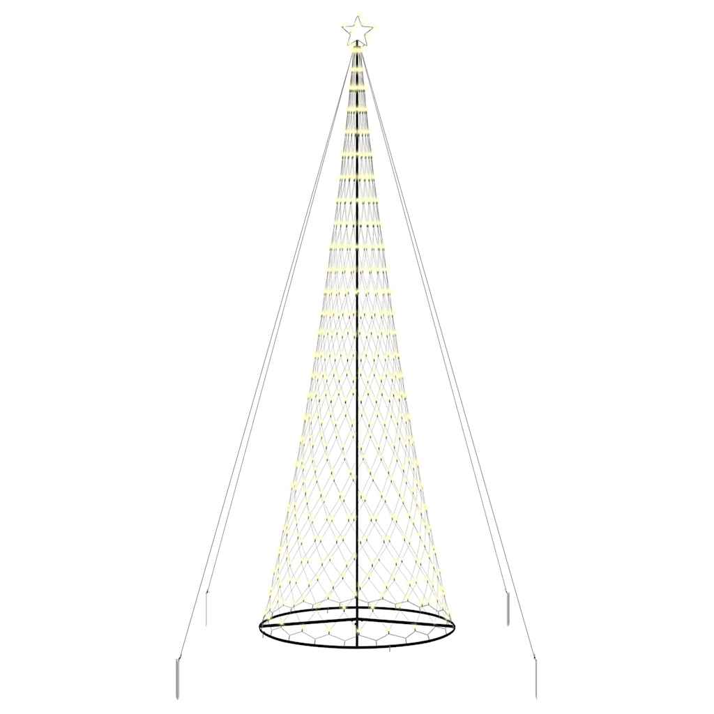 LED-Weihnachtsbaum mit 555 LEDs Warmes Weiß 500 cm Metall