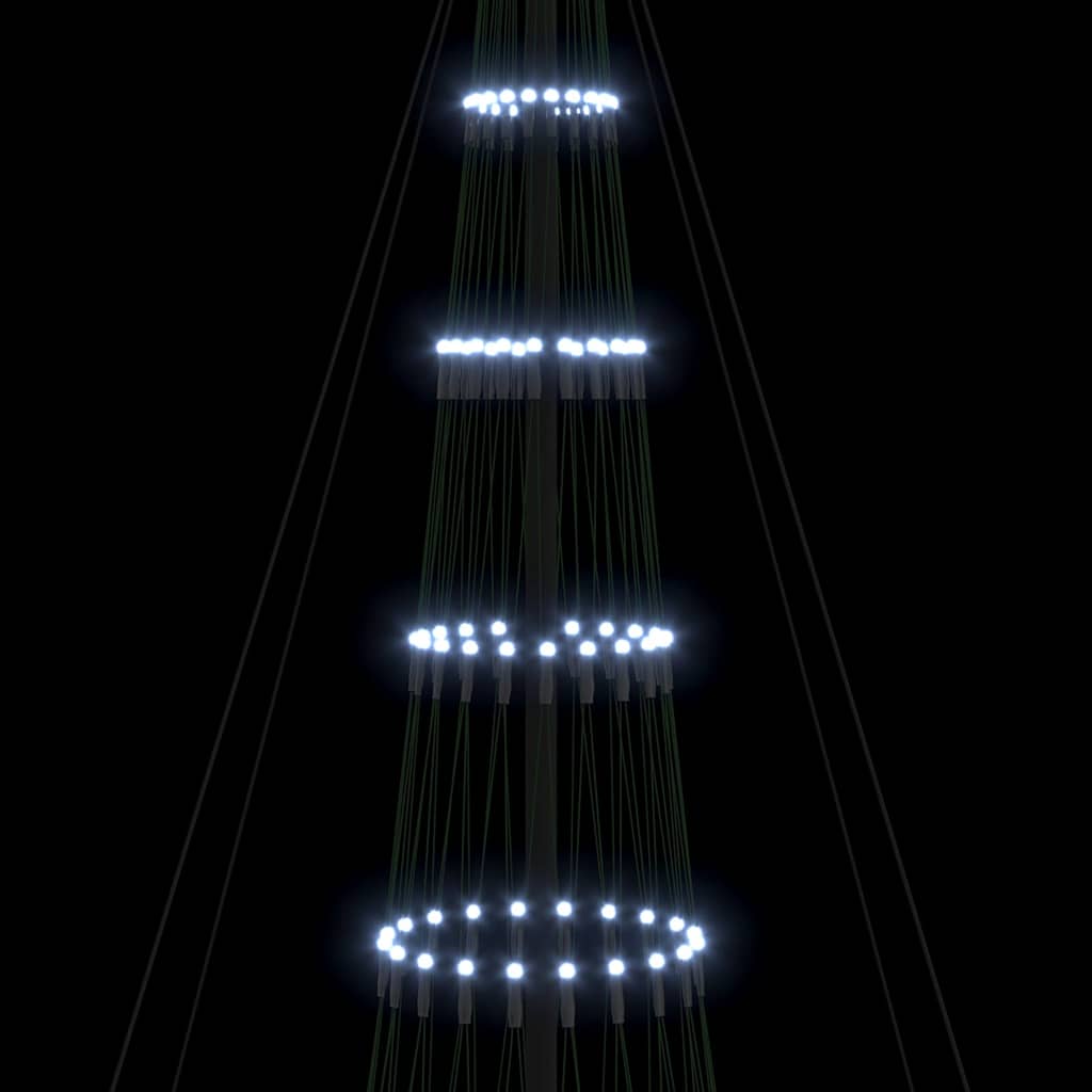 LED-Weihnachtsbaum mit 555 LEDs Kaltweiß 500 cm Metall