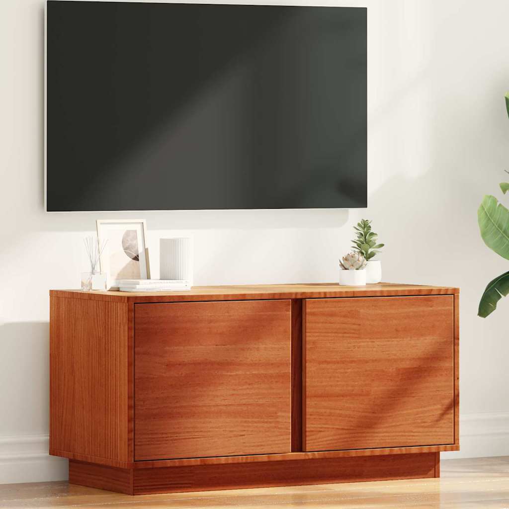 TV-Schränk Wachsbraun 80 x 35 x 40,5 cm Massives Kiefernholz