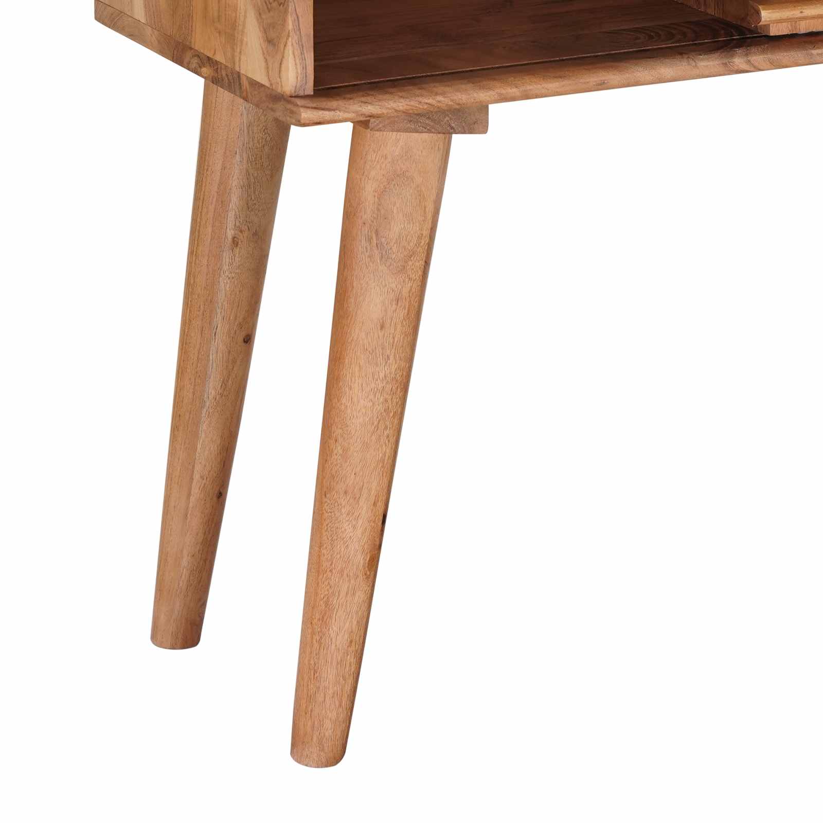 Handgefertigter Beistelltisch Teakbraun 100 x 30 x 75 cm