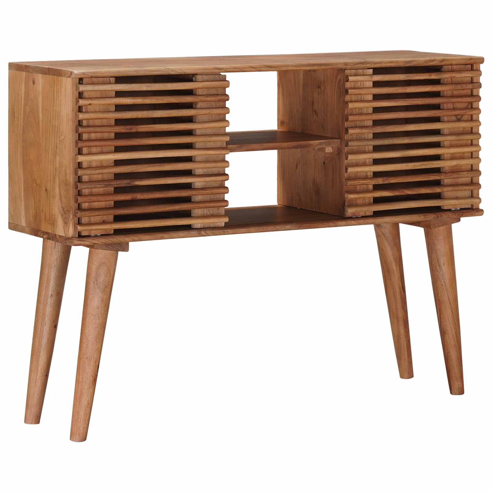 Handgefertigter Beistelltisch Teakbraun 100 x 30 x 75 cm