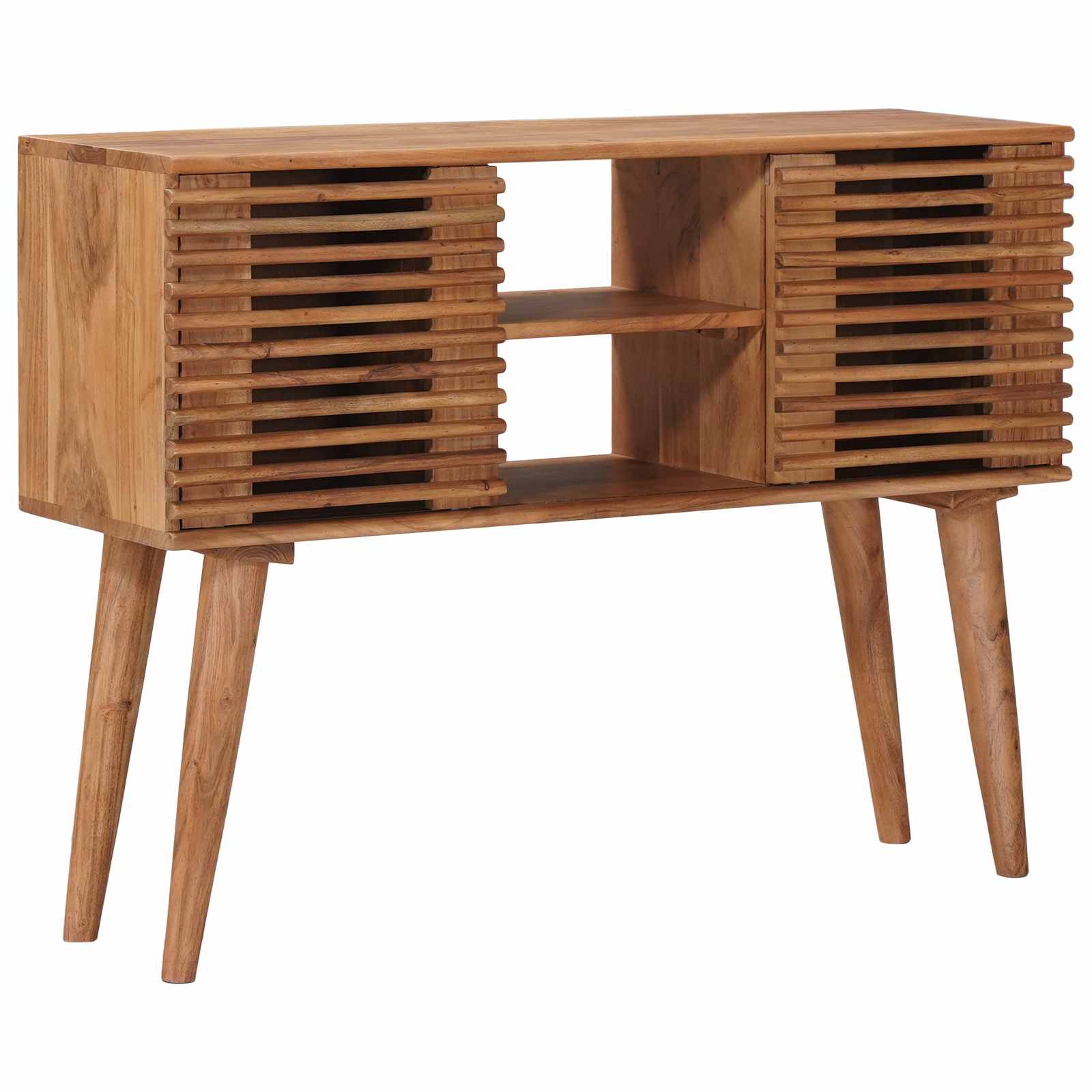 Handgefertigter Beistelltisch Teakbraun 100 x 30 x 75 cm