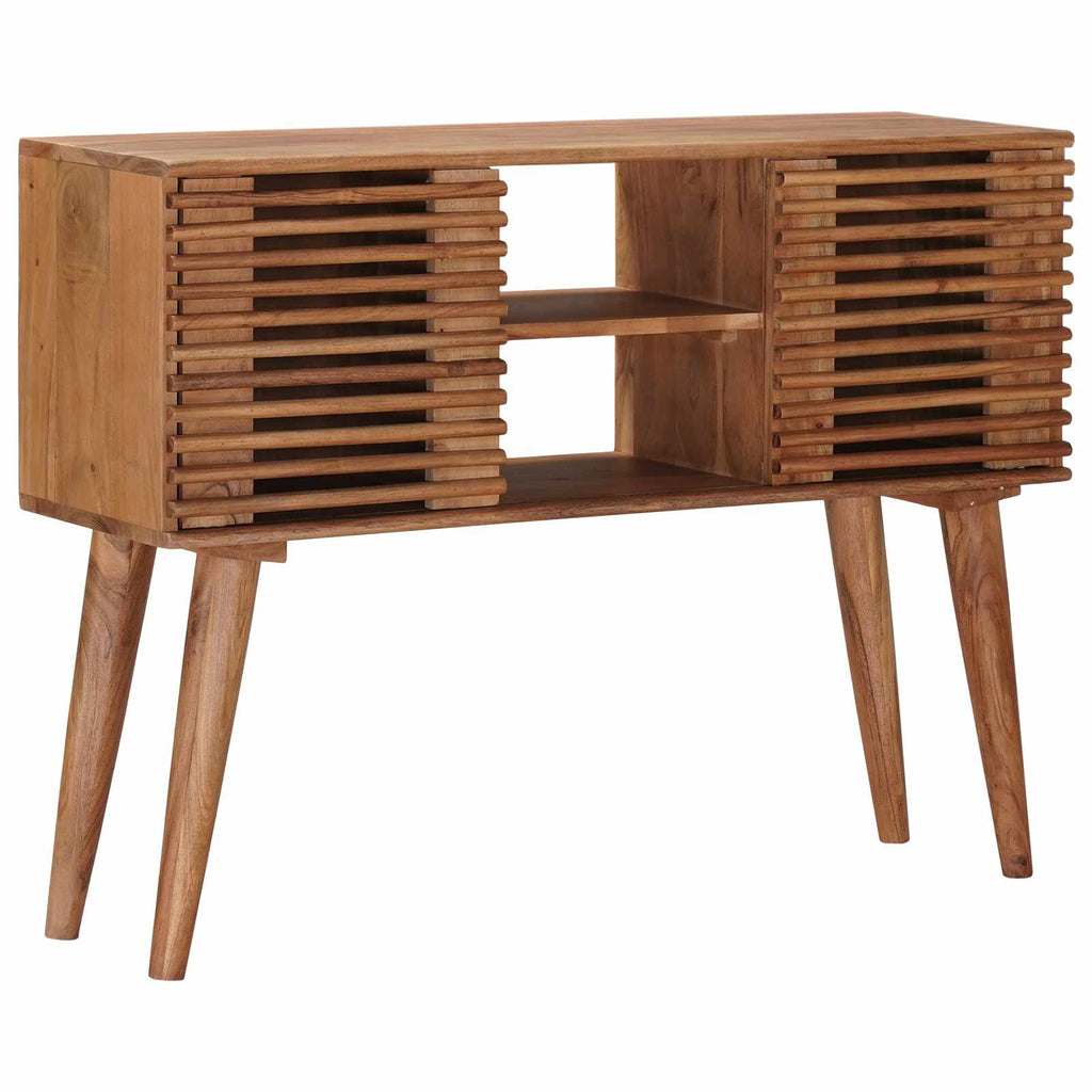 Handgefertigter Beistelltisch Teakbraun 100 x 30 x 75 cm