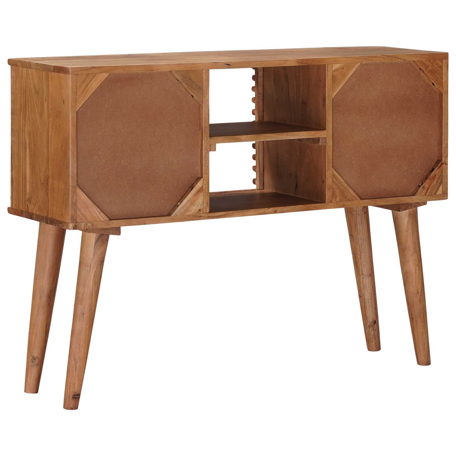 Handgefertigter Beistelltisch Teakbraun 100 x 30 x 75 cm