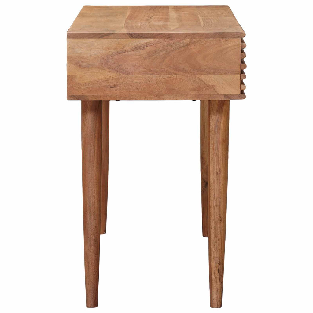 Handgemachter Schreibtisch Teakbraun Massivholz Akazie