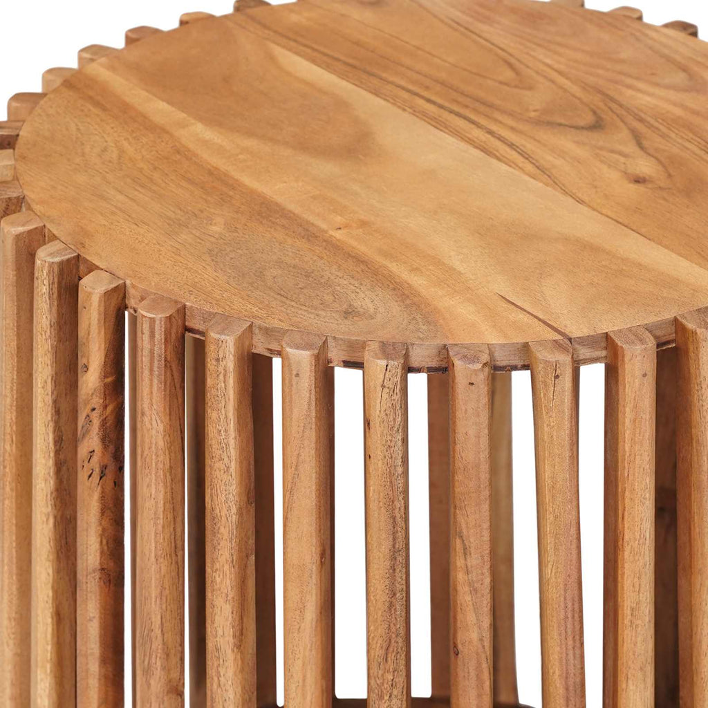 Handgefertigtes Beistelltisch-Set 2 pcs Teakbraun