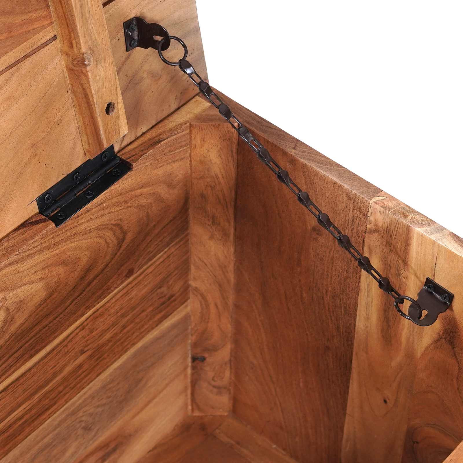 Aufbewahrungsbox mit Speicher Natur 85 x 40 x 46 cm