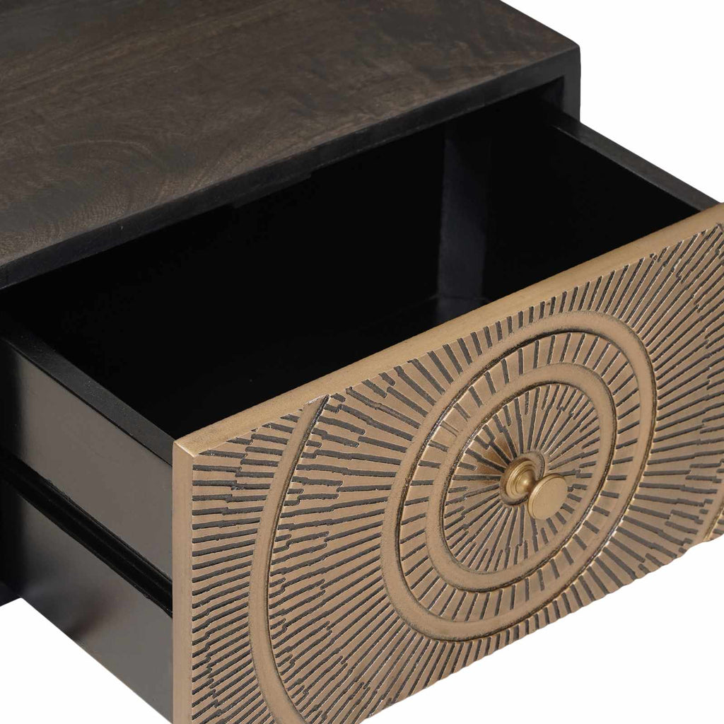 Handgefertigter Nachttisch Kaffeebraun 40 x 30 x 20 cm