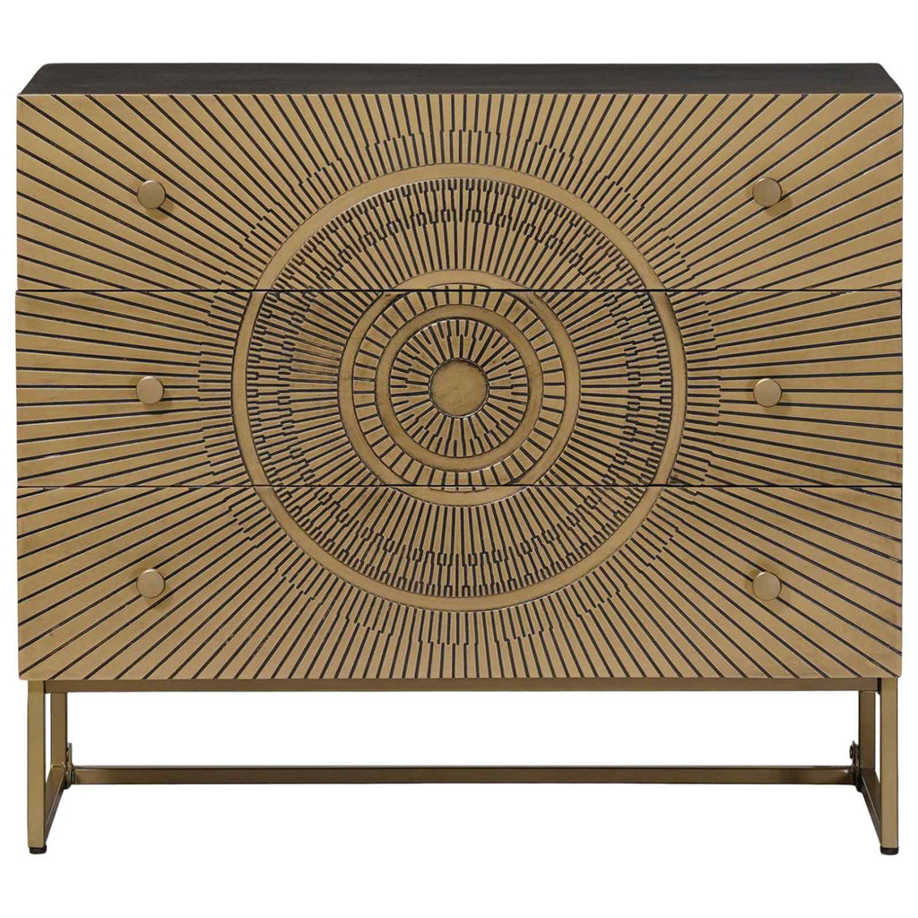Schubladenschrank mit Schubladen Messing 75 x 30 x 65 cm