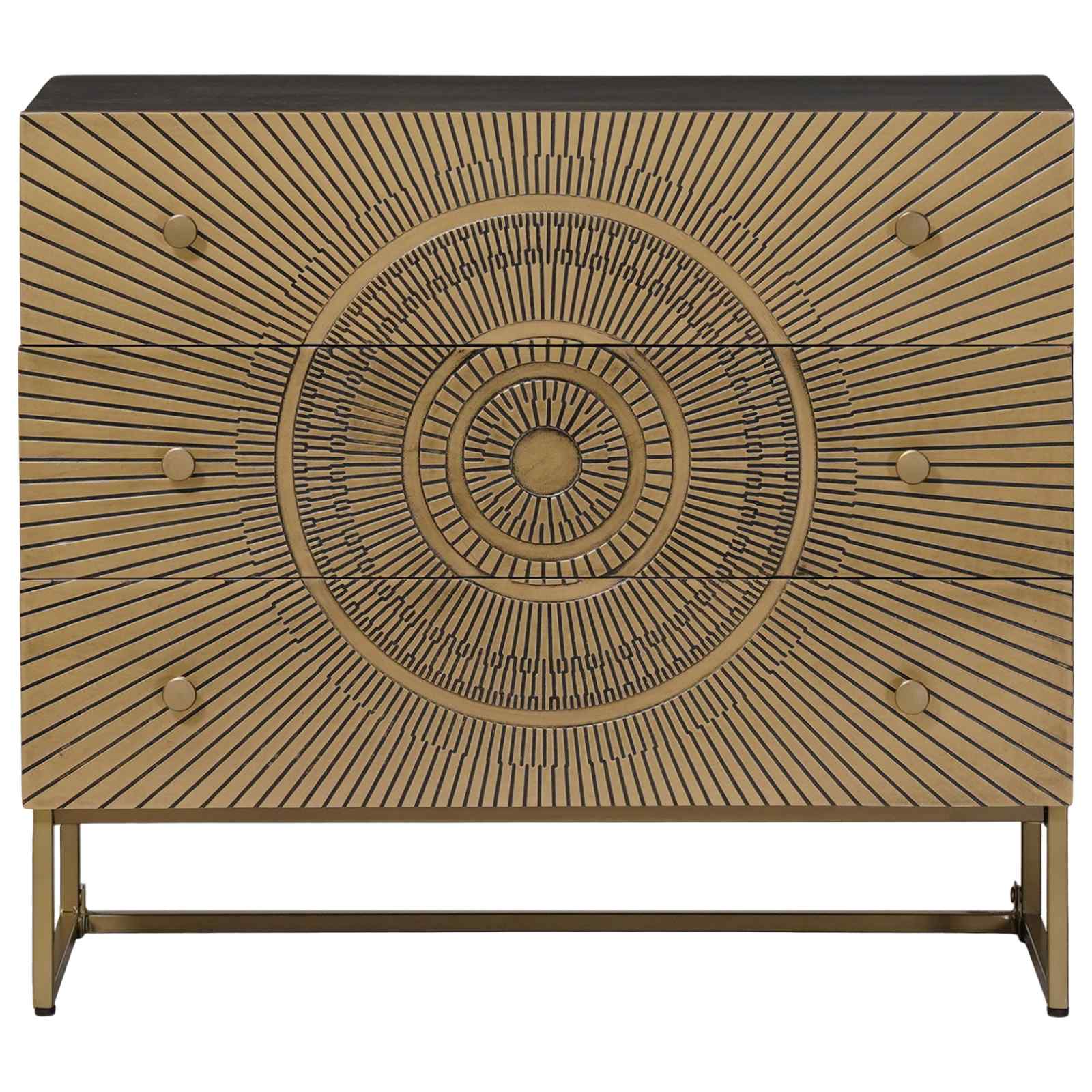 Schubladenschrank mit Schubladen Messing 75 x 30 x 65 cm
