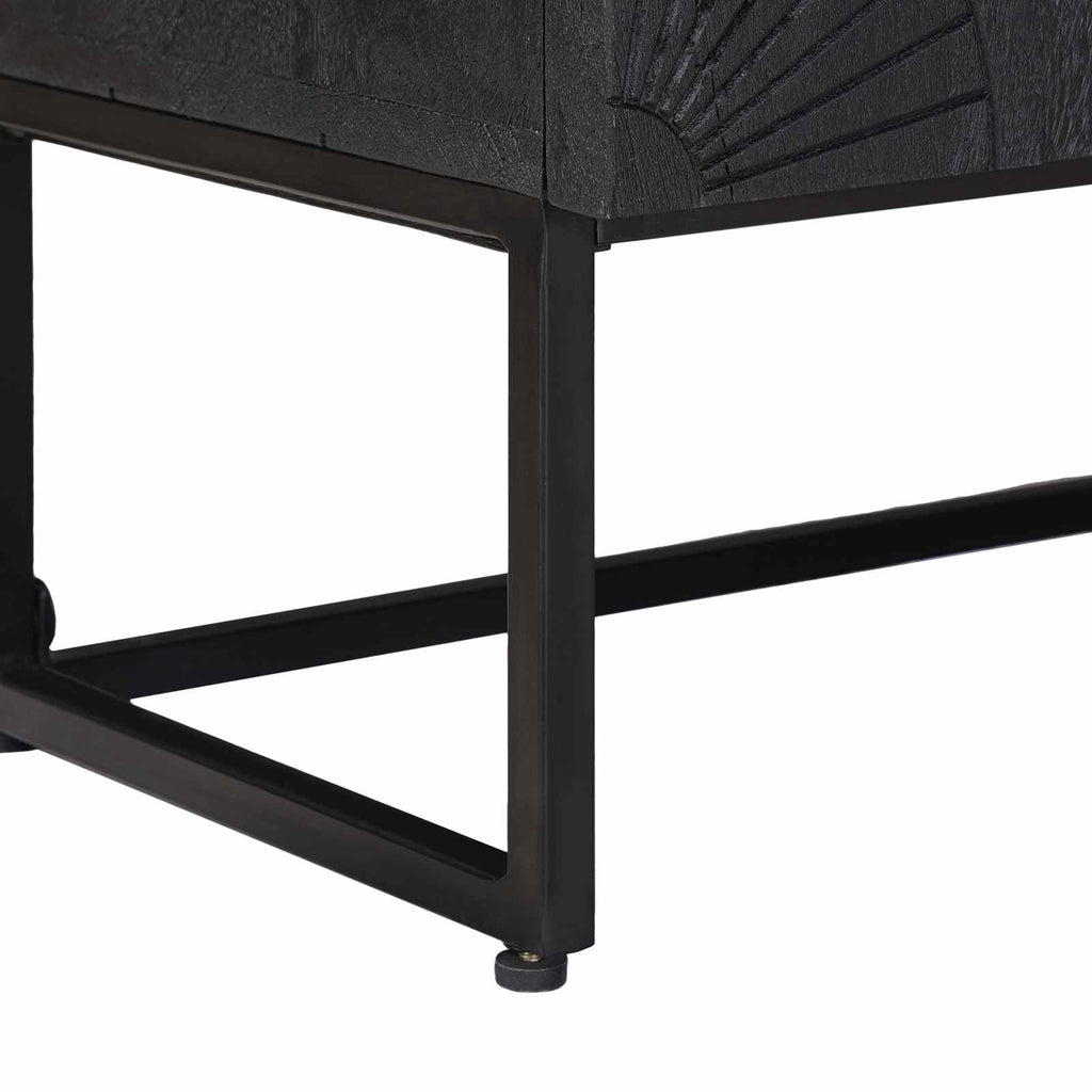 Highboard Schwarz 35 x 30 x 120 cm