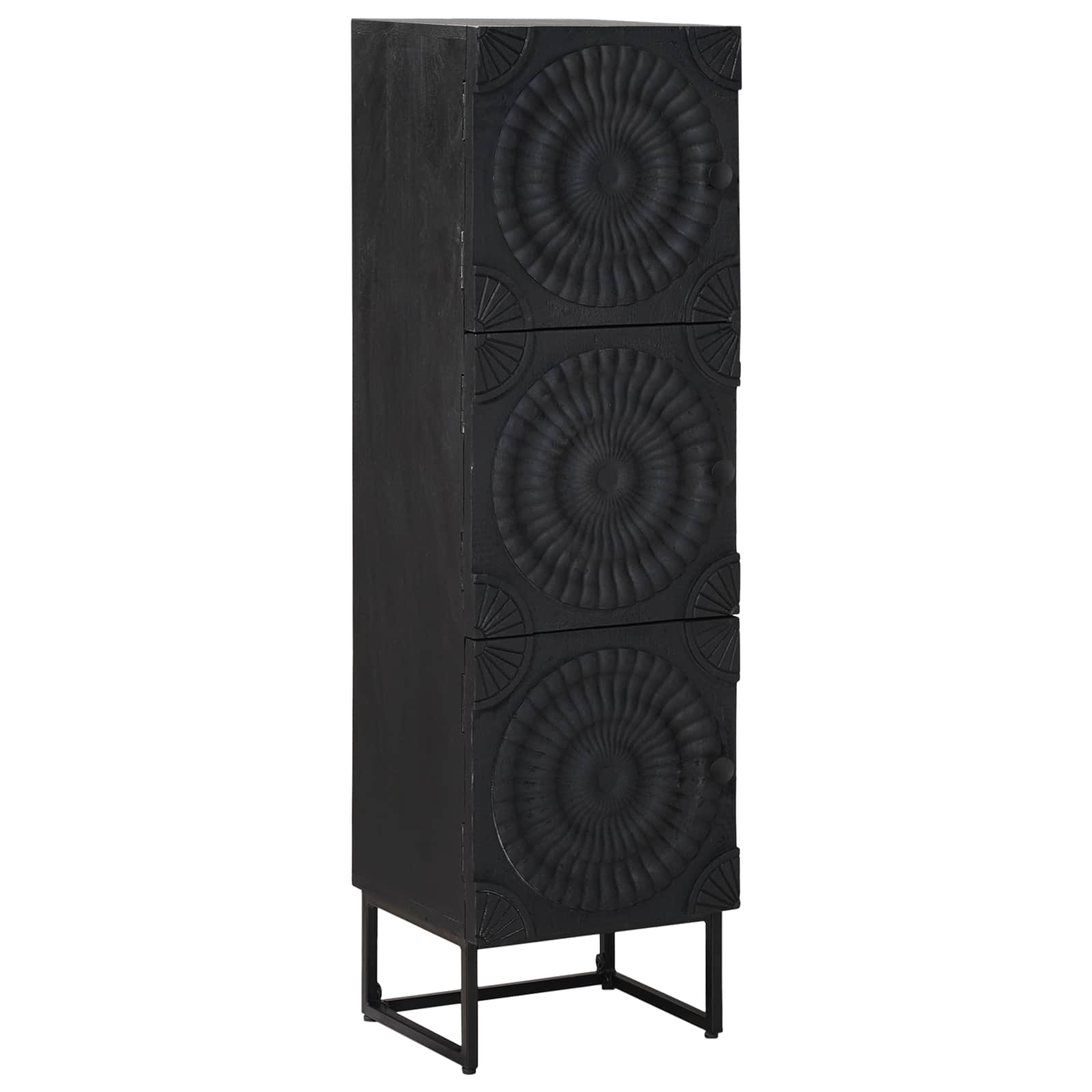 Highboard Schwarz 35 x 30 x 120 cm