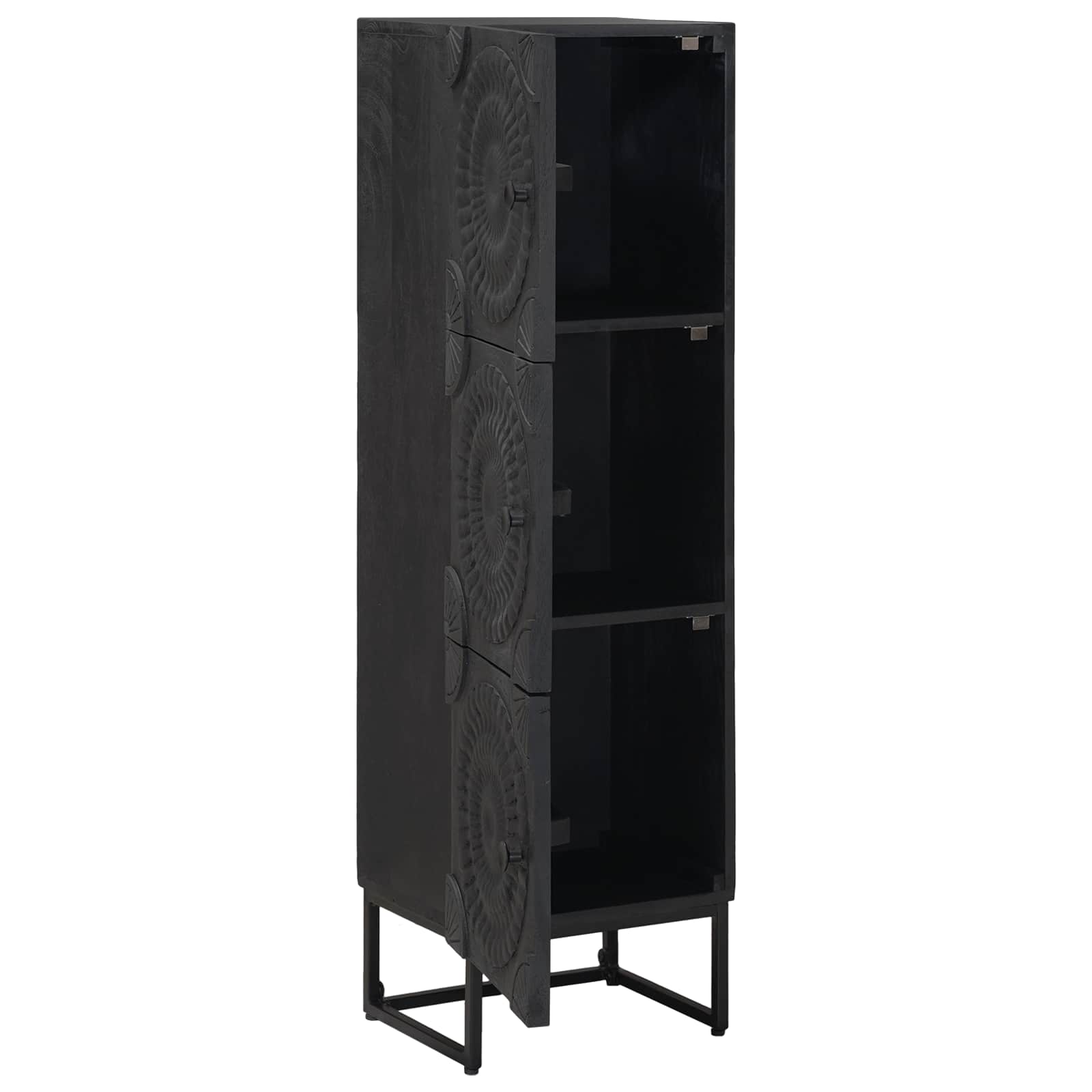 Highboard Schwarz 35 x 30 x 120 cm