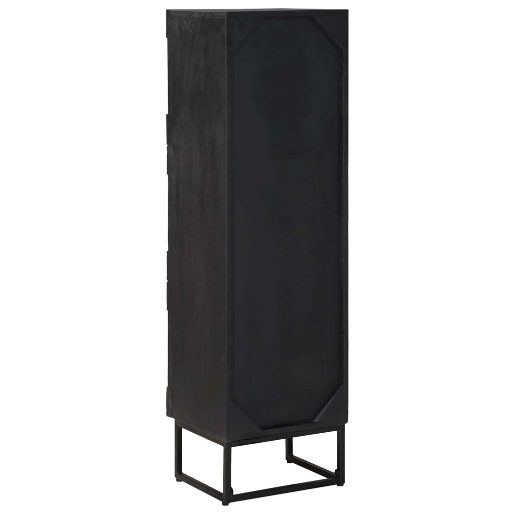 Highboard Schwarz 35 x 30 x 120 cm
