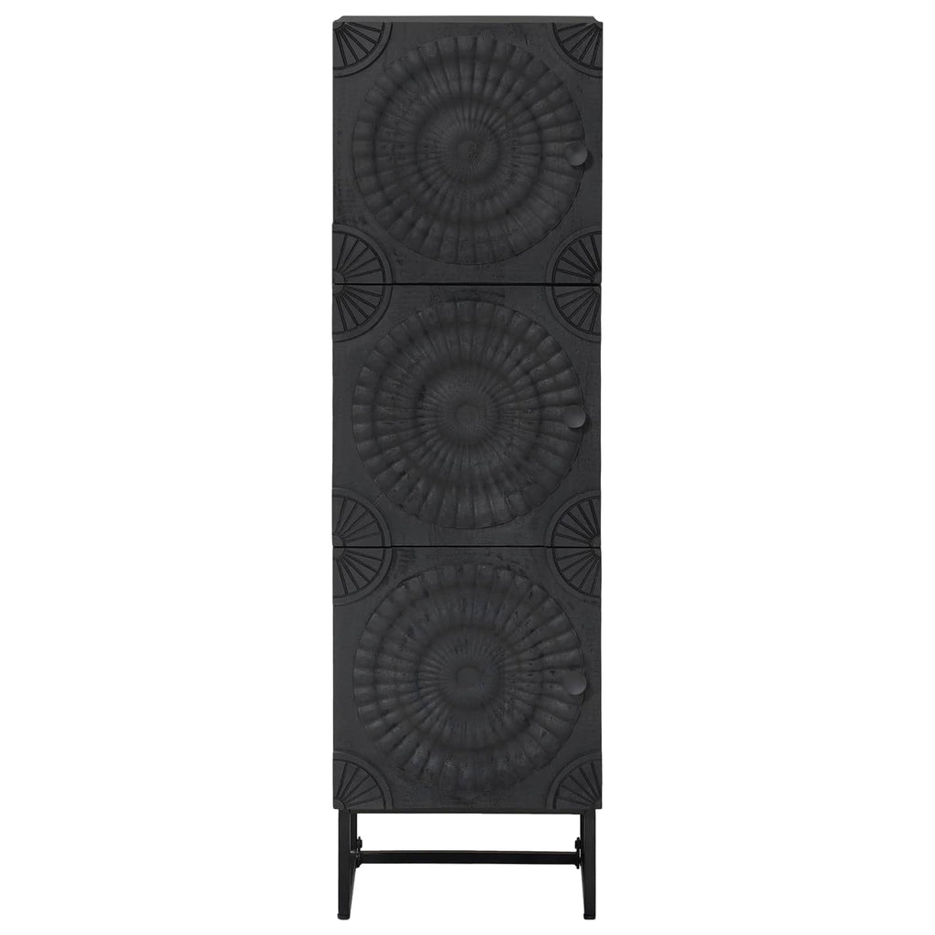 Highboard Schwarz 35 x 30 x 120 cm