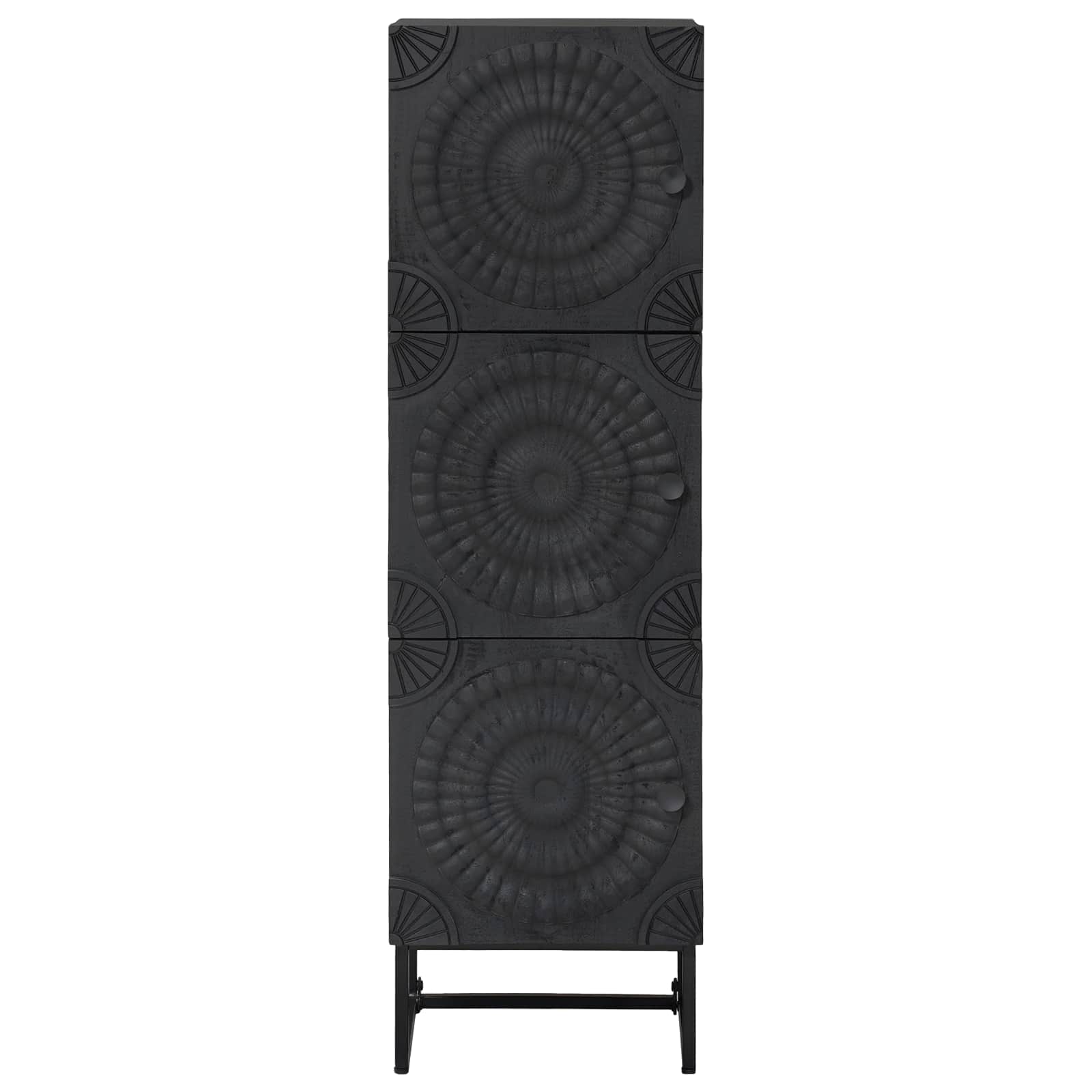 Highboard Schwarz 35 x 30 x 120 cm